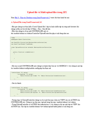 Zend Framework 20: Upload file và Multi upload files trong ZF2 - Bài 9