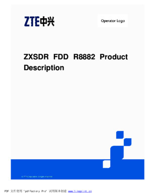 ZXSDR-FDD-R8882-Product-Description