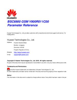 BSC6900 GSM Parameter Reference