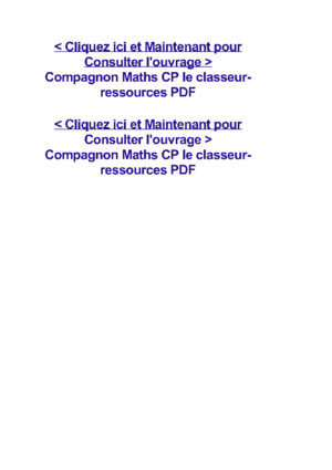 Compagnon Maths CP le classeur-ressources PDFpdf