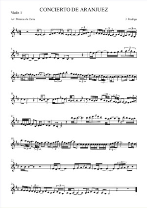 Concierto de Aranjuez Para Violin