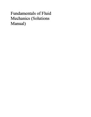 Fundamentals of Fluid Mechanics (Solutions Manual)