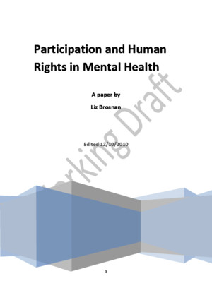 Human Rights and Mental Health Service User Participation
