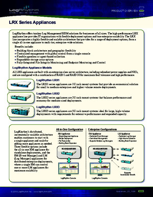 LogRhythm LRX Series Appliances Data Sheet