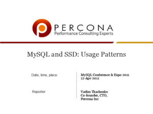 MySQL and SSD: Usage Patterns