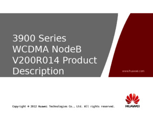 OWB001700 3900 Series WCDMA NodeB V200R014 Product Description ISSUE 102