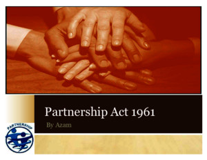 Partnership Act 1961
