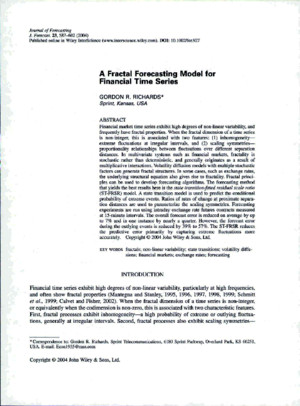 A Fractal Forecasting Model for Financial Time Seriespdf