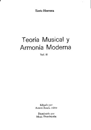 Teoria Musical y Armonia Moderna 1