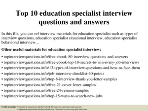Top 10 supply chain specialist interview questions and answers