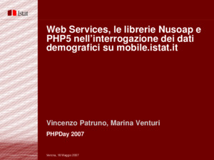 Web Services, le librerie Nusoap e PHP5 nell’interrogazione dei dati demografici su mobileistatit