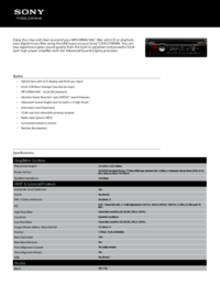 Sony VCT-VPR1 Marketing Specifications