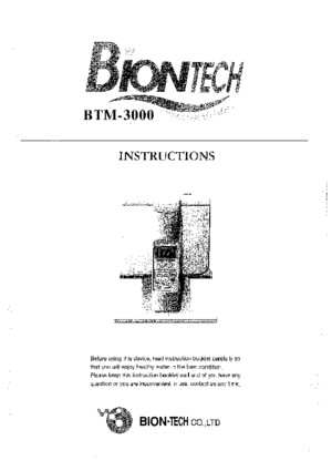Biontech BTM-3000 User Manual
