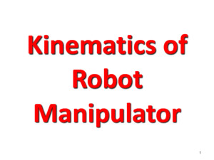 2012-1807 Kinematics Robot Manipulators