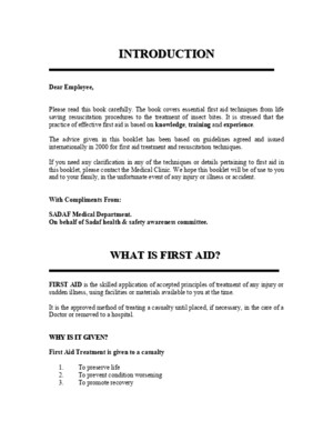 First Aid Booklet