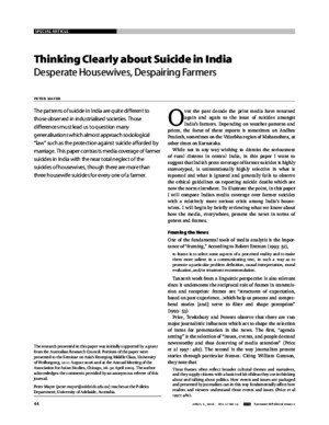 Thinking Clearly About Suicide in India 0