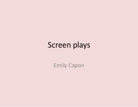 Screenplays & Play